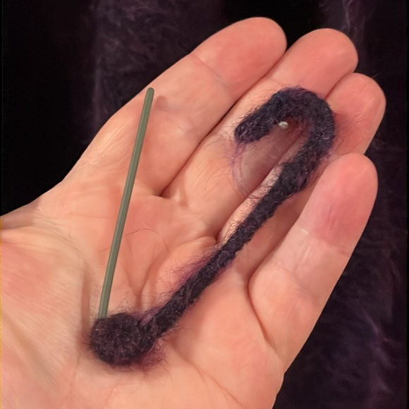 Eileen Fisher XS mohair, long royal purple sweater - Picture 6 of 8